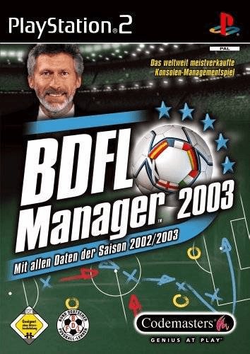 BDFL Manager 2003 box art for Playstation 2